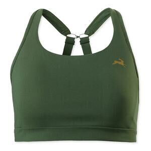 Tracksmith Sports Bra Army Green High Intensity Adjustable Size XS
